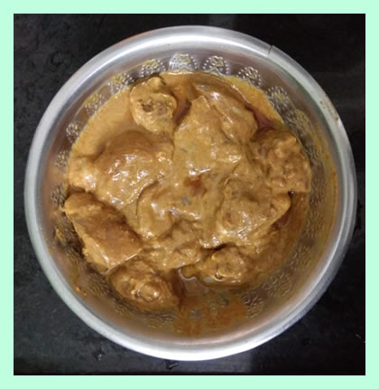 for chicken deep fry preparation - Chicken pieces mixed with masala