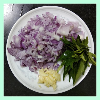 for-fish-kuzhambu-chopped-onions-crushed-garlic-and-curry-leaves