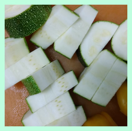 Zucchini cut